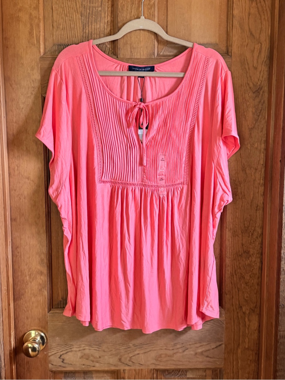 Tommy Hilfiger Coral Pintuck Cap Sleeve Top - NWTs Size 3X